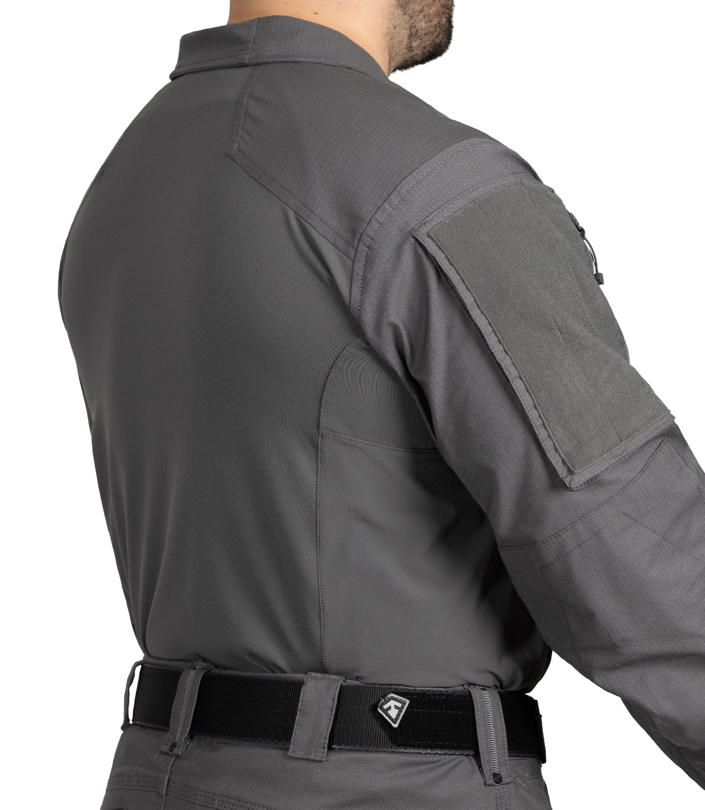 Cordura Side Panel on Men's Defender Shirt in Wolf Grey