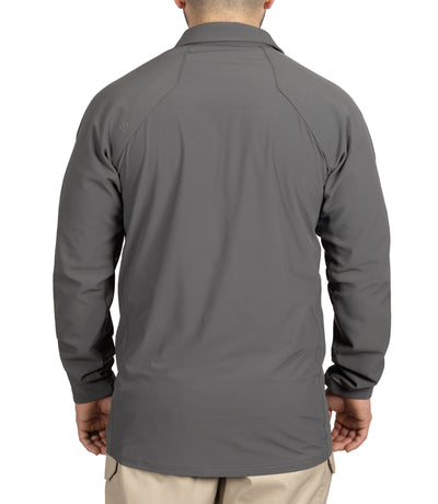 Back of Men's Pro Duty Pullover in Wolf Grey