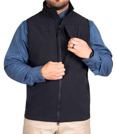 Document Pocket on Tactix Softshell Vest in Midnight Navy