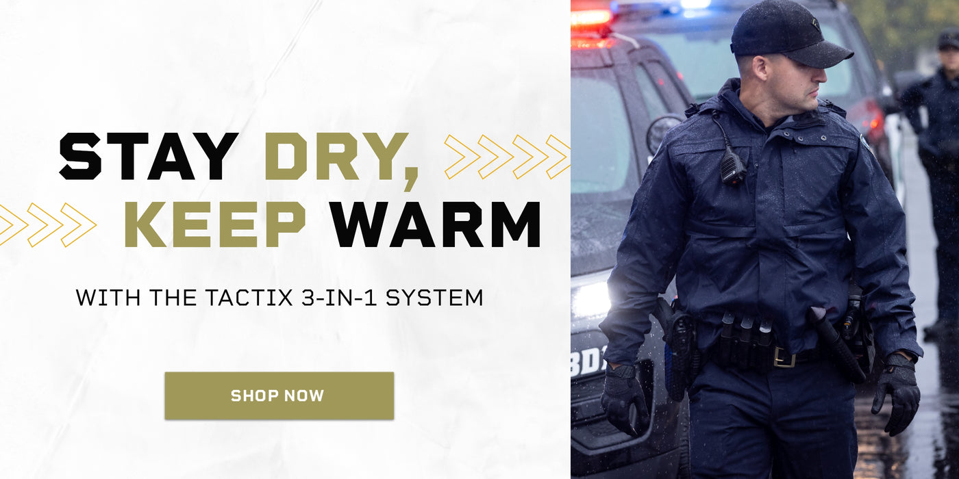 Stay dry, keep warm with the Tactix 3-in-1 System. Click to shop now.