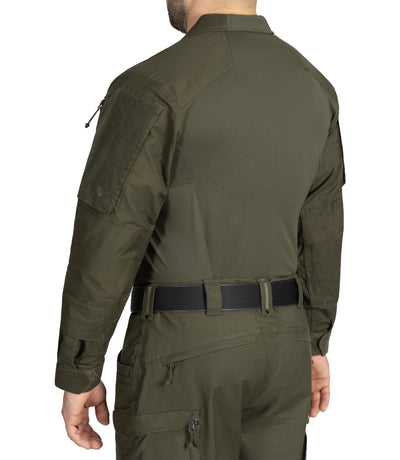 Side of Men's Defender Shirt in OD Green