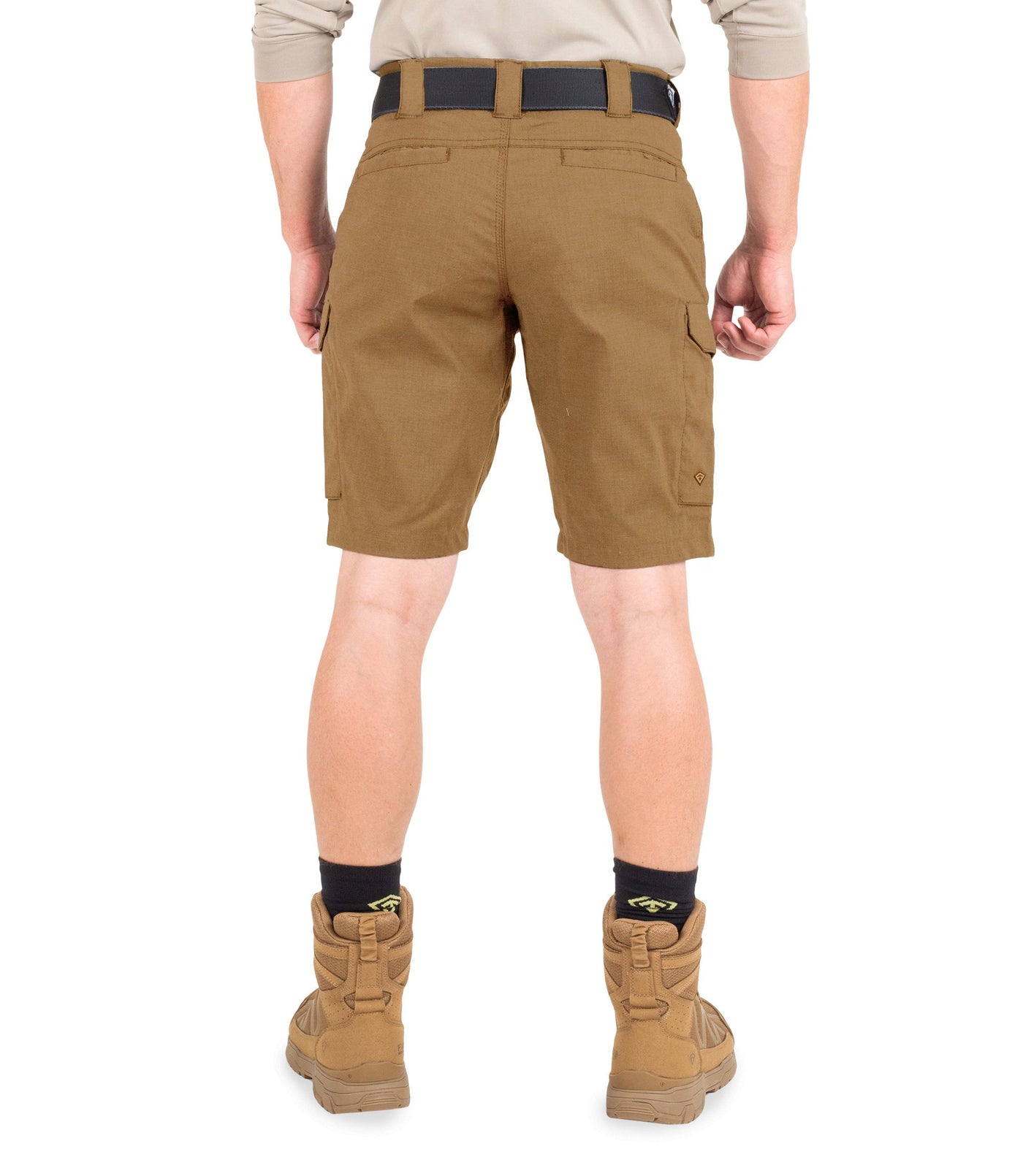 Back of Men's V2 Tactical Short in Coyote Brown