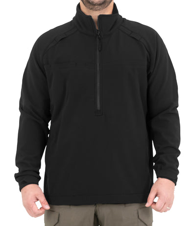 Front of Men’s Tactix Softshell Pullover in Black