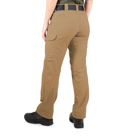 Side of Women's V2 Tactical Pants in Coyote Brown