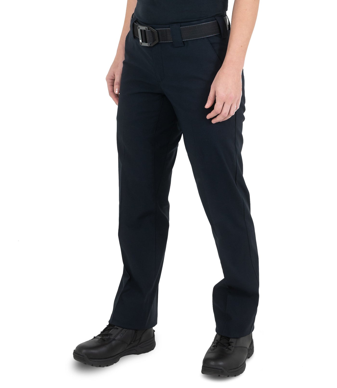 Side of Women's V2 Pro Duty 6 Pocket Pant in Midnight Navy