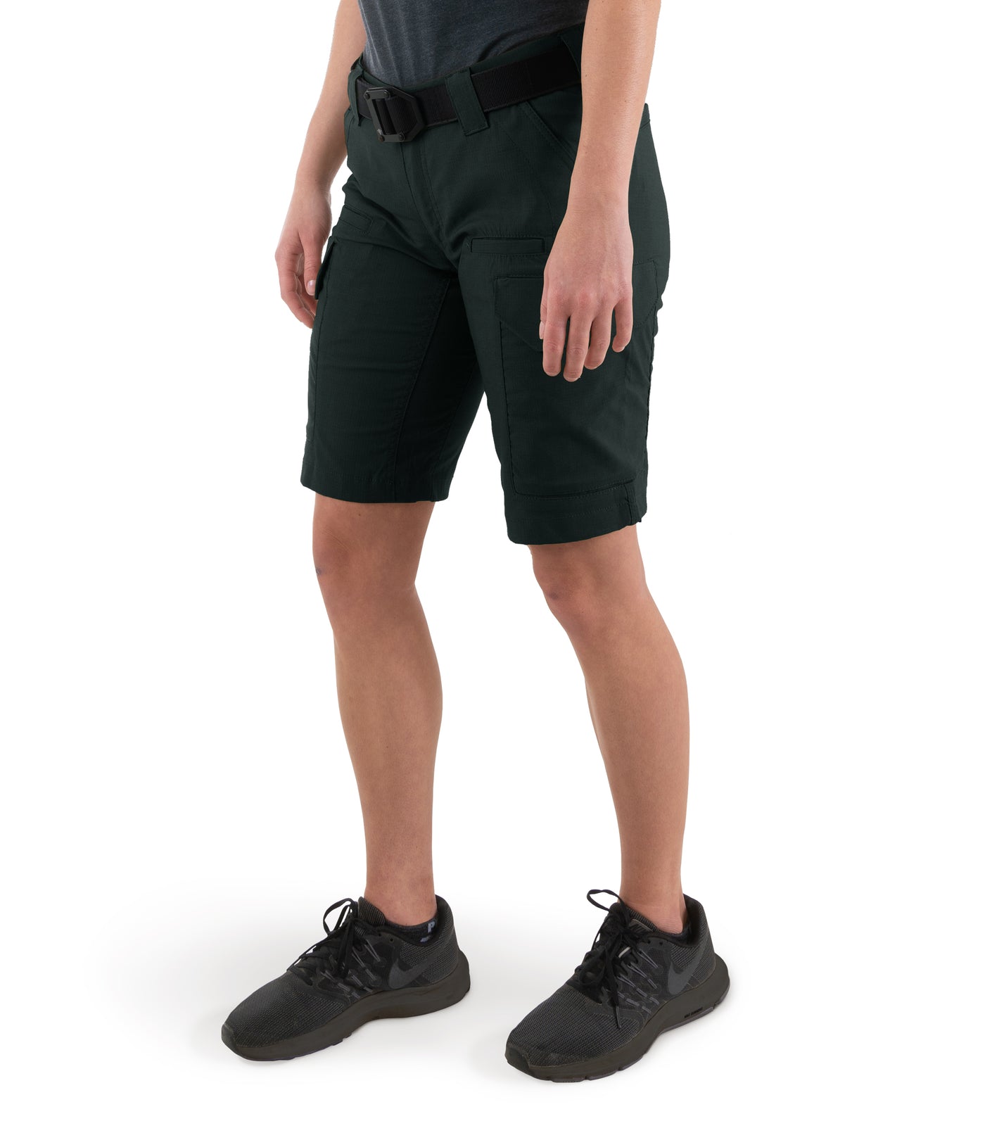 Side of Women's V2 Short in Spruce Green