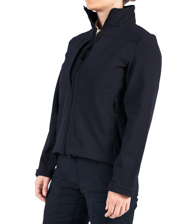 Side of Women’s Tactix Softshell Short Jacket in Midnight Navy