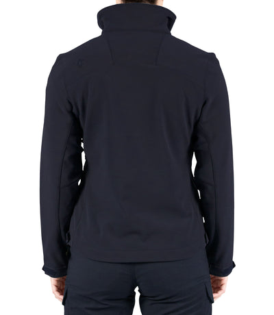 Back of Women’s Tactix Softshell Short Jacket in Midnight Navy