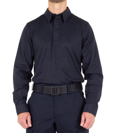 Front of Men's V2 Pro Performance Shirt in Midnight Navy