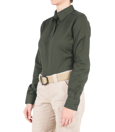 Side of Women's V2 Pro Performance Shirt in OD Green