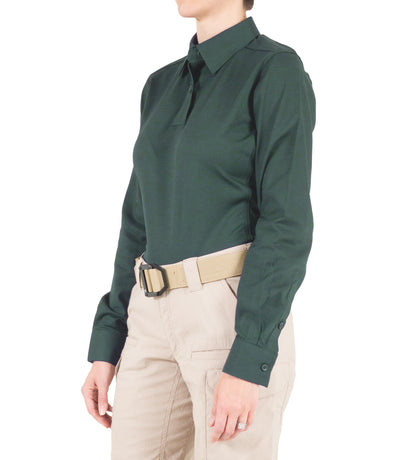 Side of Women's V2 Pro Performance Shirt in Spruce Green